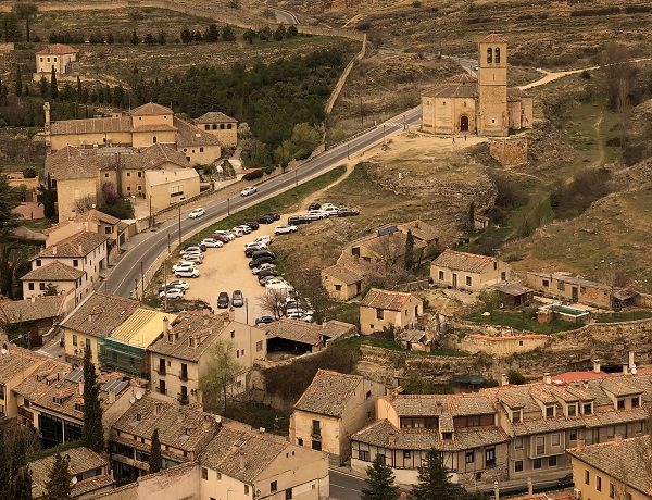 View out the window of the Alcázar of Segovia, Spain