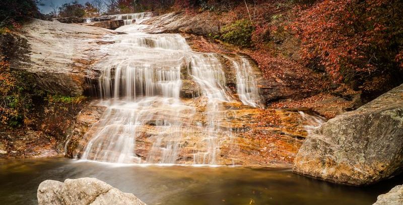 lower waterfall at Graveyard Fields Great Smoky Mountains National Park Lower Graveyard Fields Waterfall Great Smoky Mountains National Park