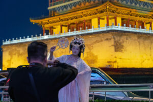 Ancient Sites of China and Girls in Hanfu for  Beautiful Photos